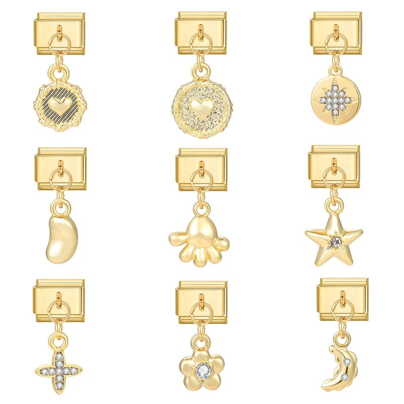 Wholesale Personalized Handmade Creative All-match Gold Fashion Retro Module Bracelet Bracelet Charms